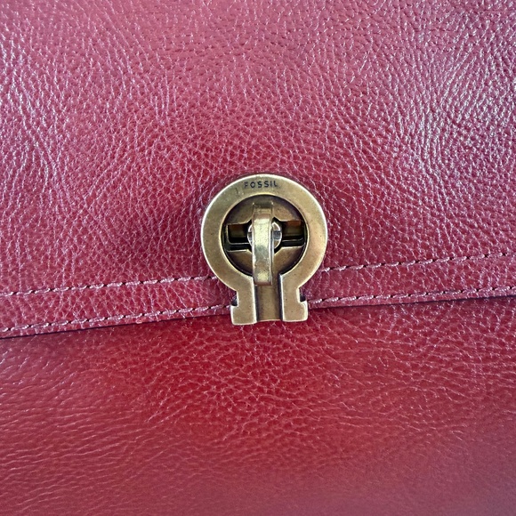 Fossil Amelia Convertible Backpack Dark Red Leather - Picture 6 of 16